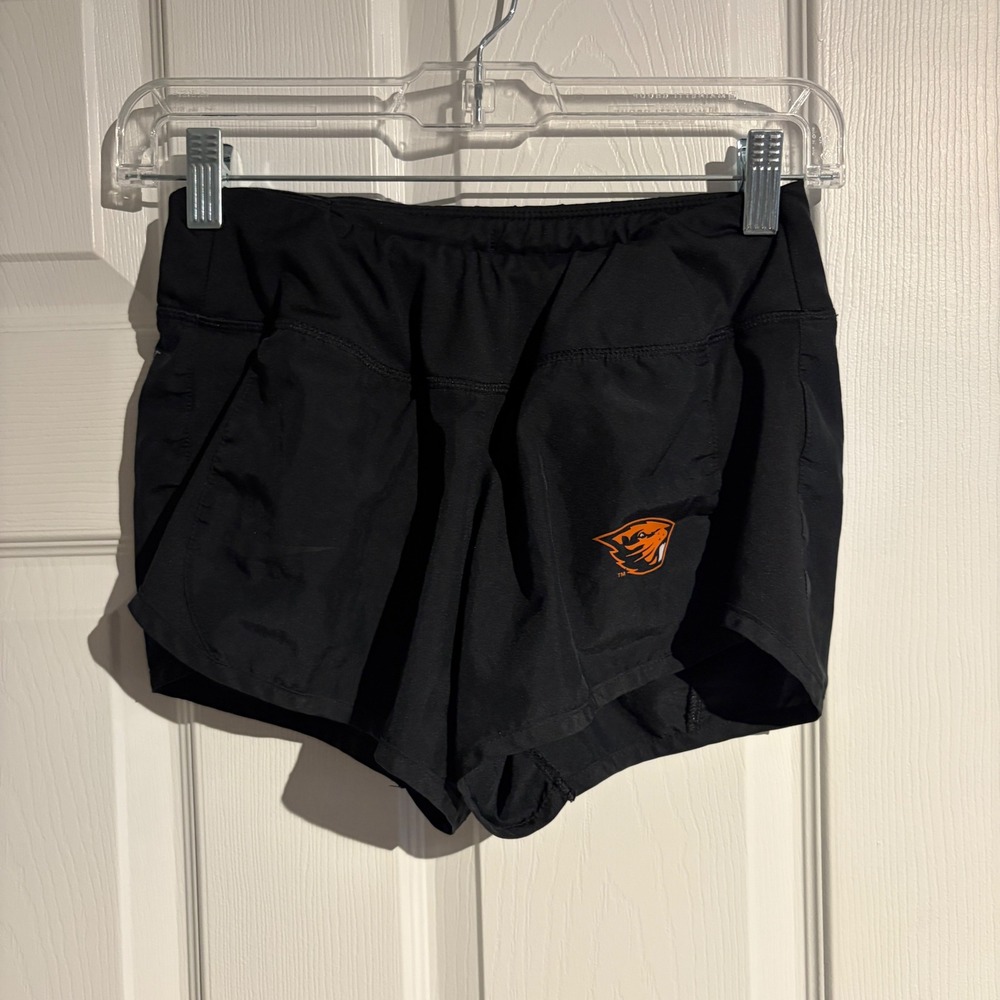 Nike Oregon State Beavers Dri-FIT Black Running Shorts Womens XS Activewear
